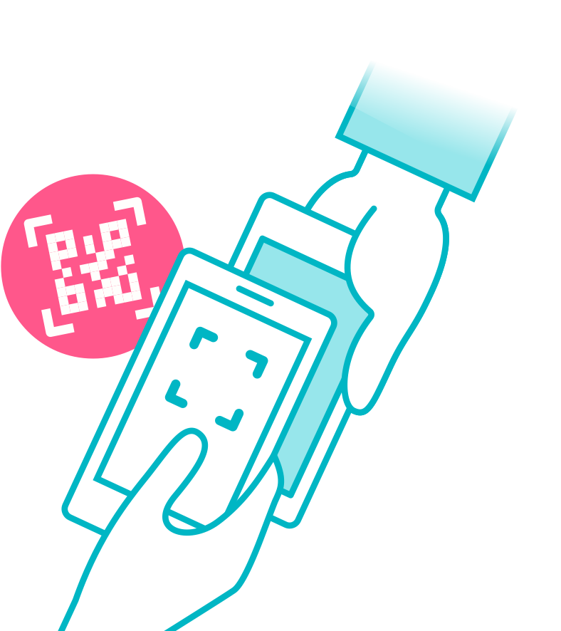 QRコードを表示している画像